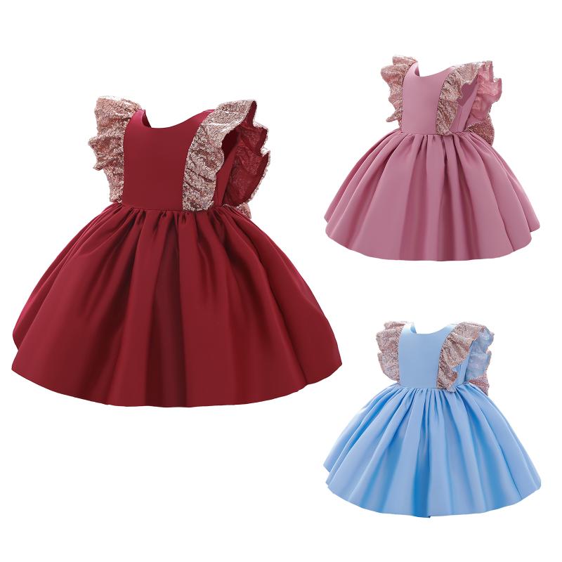

Girl's Dresses Girls Dress Children Clothes Princess For Baby First 1st Year Birthday Christmas Costume Infant Party, Red;yellow