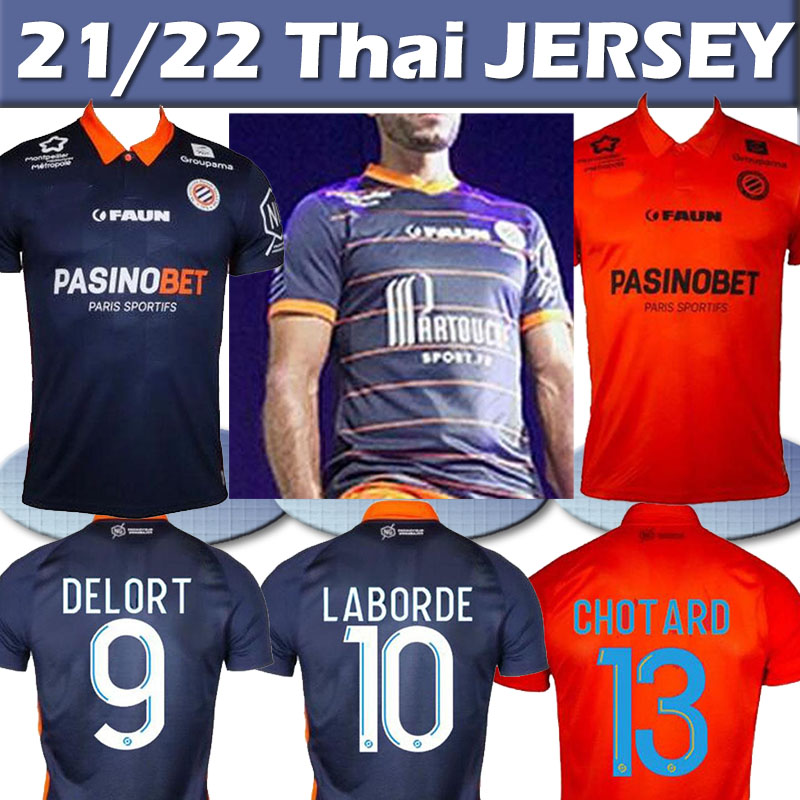 

2021 2022 Montpellier HSC soccer jerseys LABORDE DELORT maillot de foot SAVANIER MAVIDIDI MOLLET CONGRE 21/22 Men football shirts Jersey Uniforms, 21 22 home