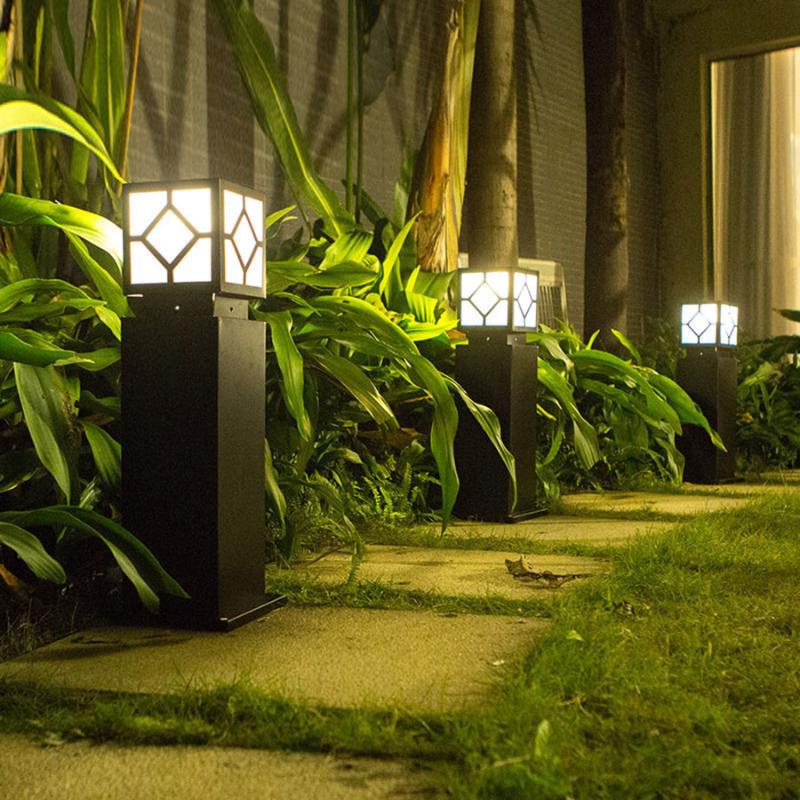 

Lawn Lamps Solar Garden Pillar Light Outdoor Patio Post Waterproof Landscape Stand Villa Courtyard Pathway Bollard Lights