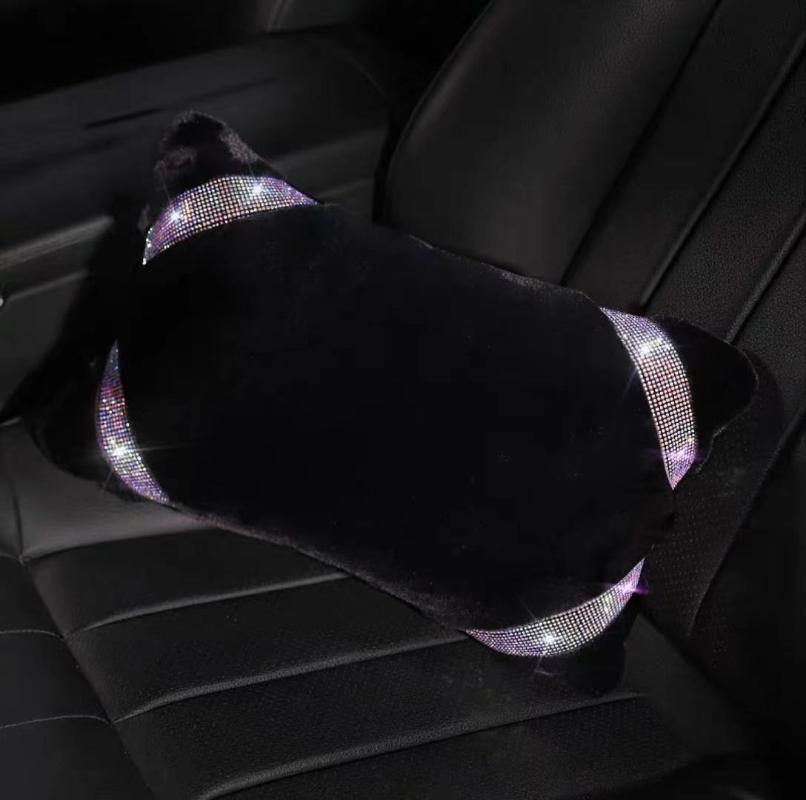 

Seat Cushions Winter Diamond Plush Warm Headrest Waist Pillow Drill