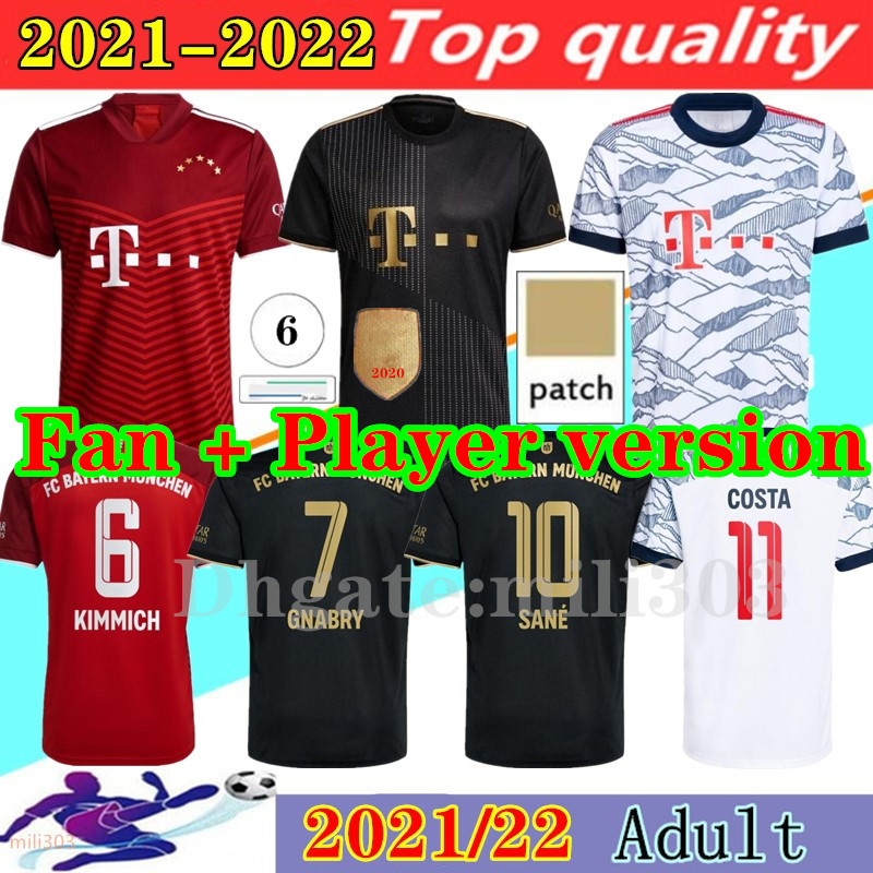 

Fan + Player version bAyerN soccer jerseys 21 22 LEWANDOWSKI GNABRY muNich MULLER KIMMICH MUSIALA COMAN football shirts 2021 2022 MUNCHEN tr, Black;yellow