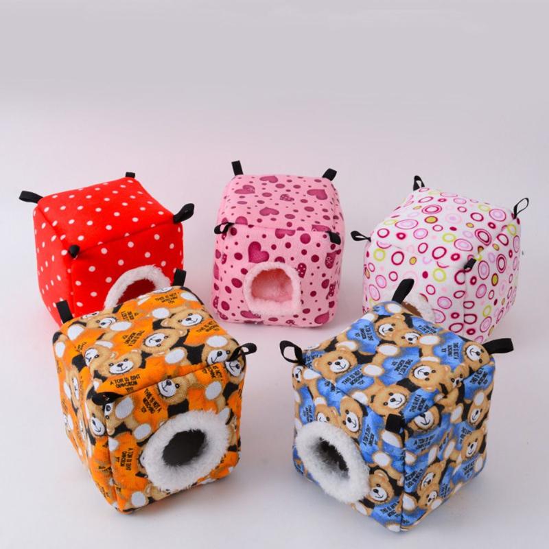 

Kennels & Pens Cute Comfortable Plus Plush Winter Small Animal Sleeping Bed Guinea Pig Nest Warm Mat Hamster House