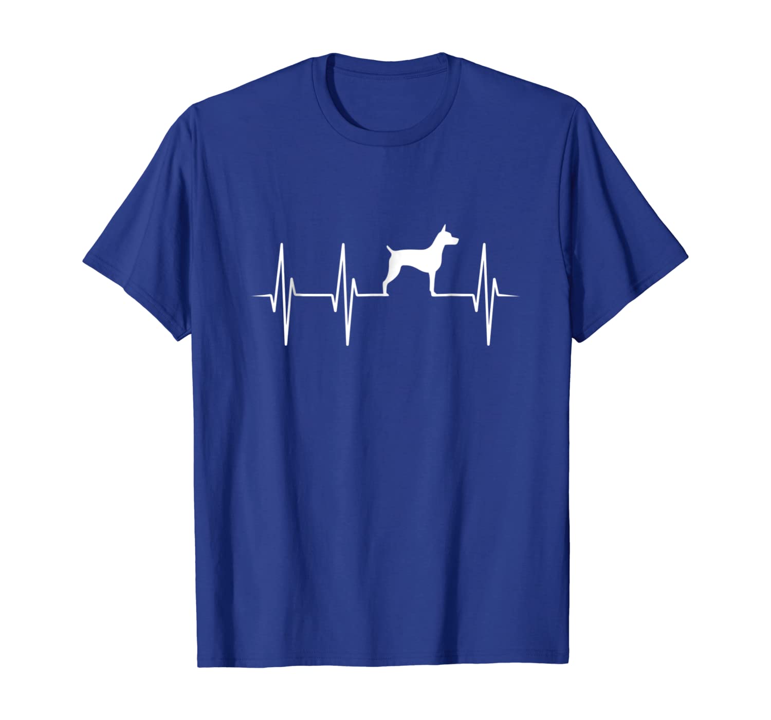 

Rat Terrier T-Shirt Dog Heartbeat - Dog Lover Gift, White;black