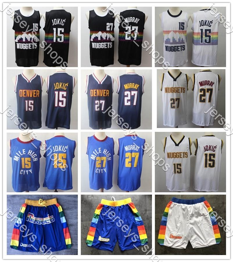 

Denver Nuggets Nikola Jokic Men Jamal Murray Swingman Icon Association city basketball Jerseys, Black;red