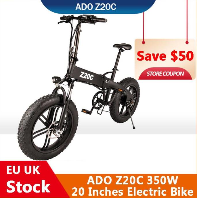 

EU Stock! ADO Z20C 350W Electric Bike 20 Inches Fat Tire Bicycles Brushless Motor Folding Bikes 10Ah Lithium Ion Battery Bicicleta Top