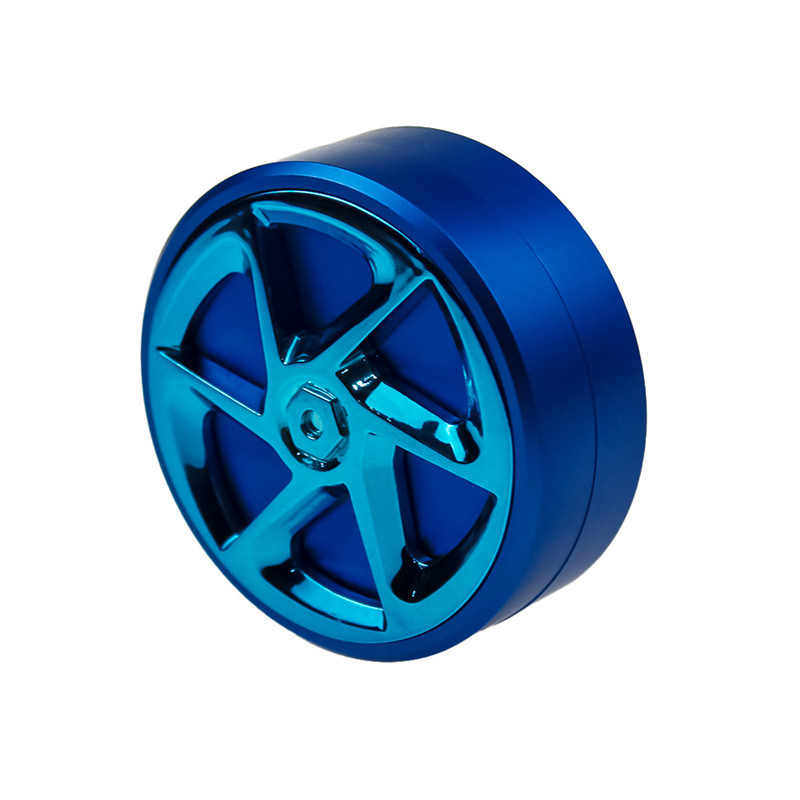 

65mm Diameter Alloy Herb Hand crank Smoking Grinder 2 layer Metal Tobacco Colorful Crusher Grind Accessories