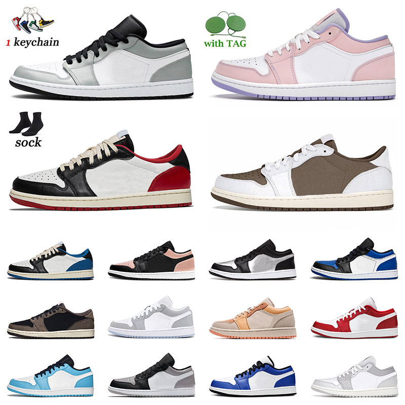 

Top Quality Mocha Jumpman 1s Mens Women Low Basketball Shoes 1 Black Toe Fragment Wolf Grey Royal Toe Arctic Punch Panda Og Jogging Sneakers Trainers, B33 low paint drip 36-40