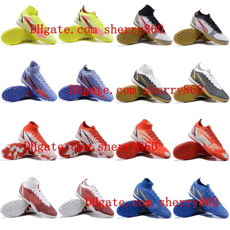 

Designer Soccer Shoes Superfly 8 Academy TF IC Cleats Mens Neymar Cristiano Ronaldo CR7 Football Boots Indoor Turf, As picture 9