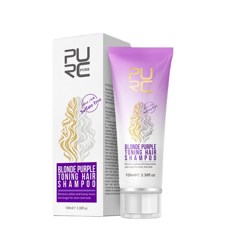 

Purple Shampoo No Yellow Mask for Blonde Hair Color Treatment Restore Brass Off Strength Conditioning Hair Care