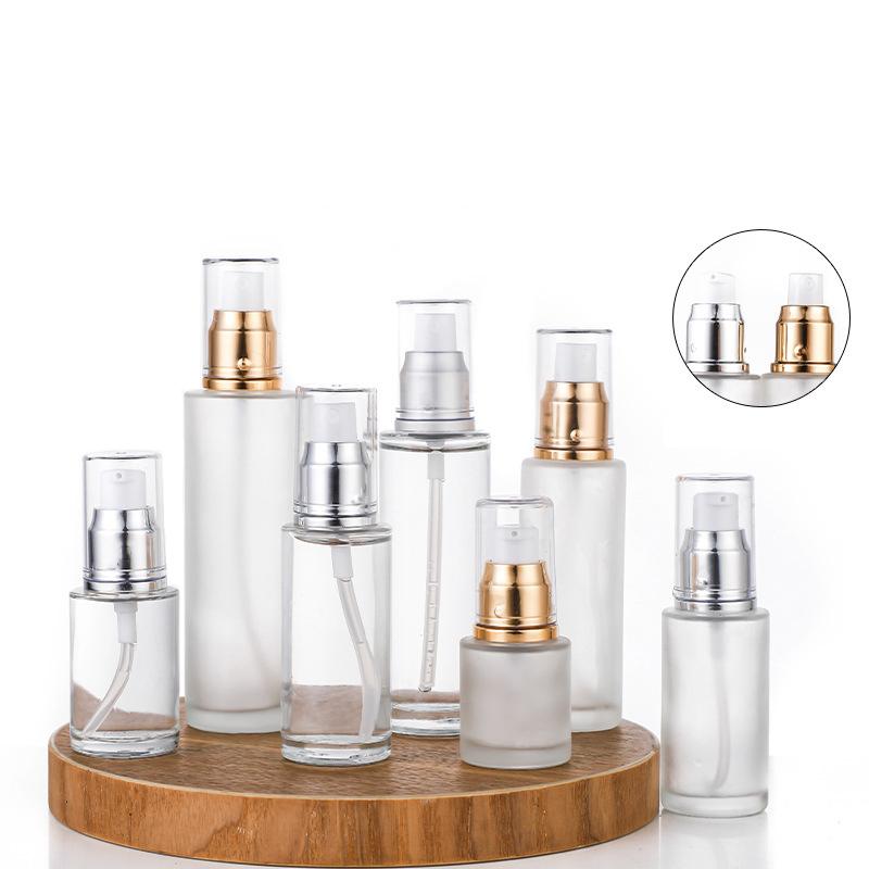 

Storage Bottles & Jars 100pcs 20ML 30ML 60ML Clear Frosted Flat Shoulder Serum/Lotion/Foundation/Emulsion Containing 1&2oz Pump Spray Perfum
