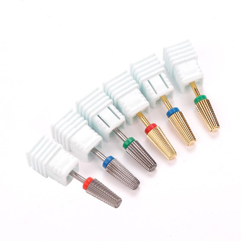 

Nail Art Equipment Gold/Siver/Purple Electric Drill Tungsten Carbide Bits Manicure Machine Accessories Milling Cutter File