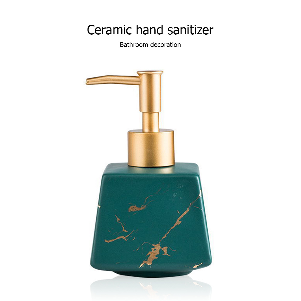 Ceramic Marbling Lotion Bottle Hand Washing Fluid Soap Dispenser Soap Liquid Container Separate Press Bottle Bathroom Decoration-image-689856978