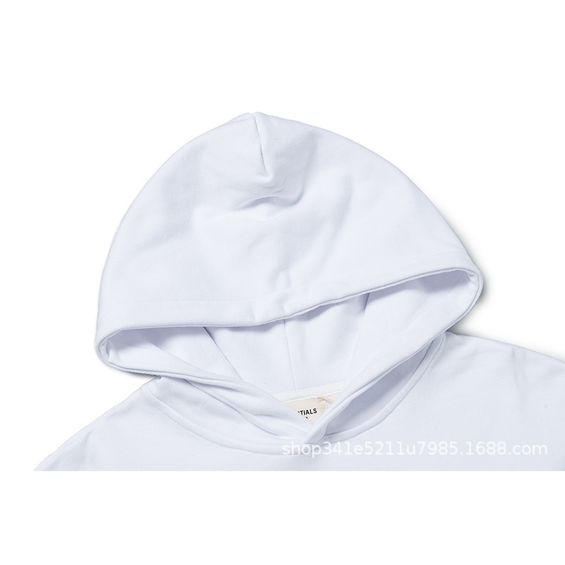 

2021Fear of God hooded essentials double thread Hoodie female loose high street fog flower sweater male, White
