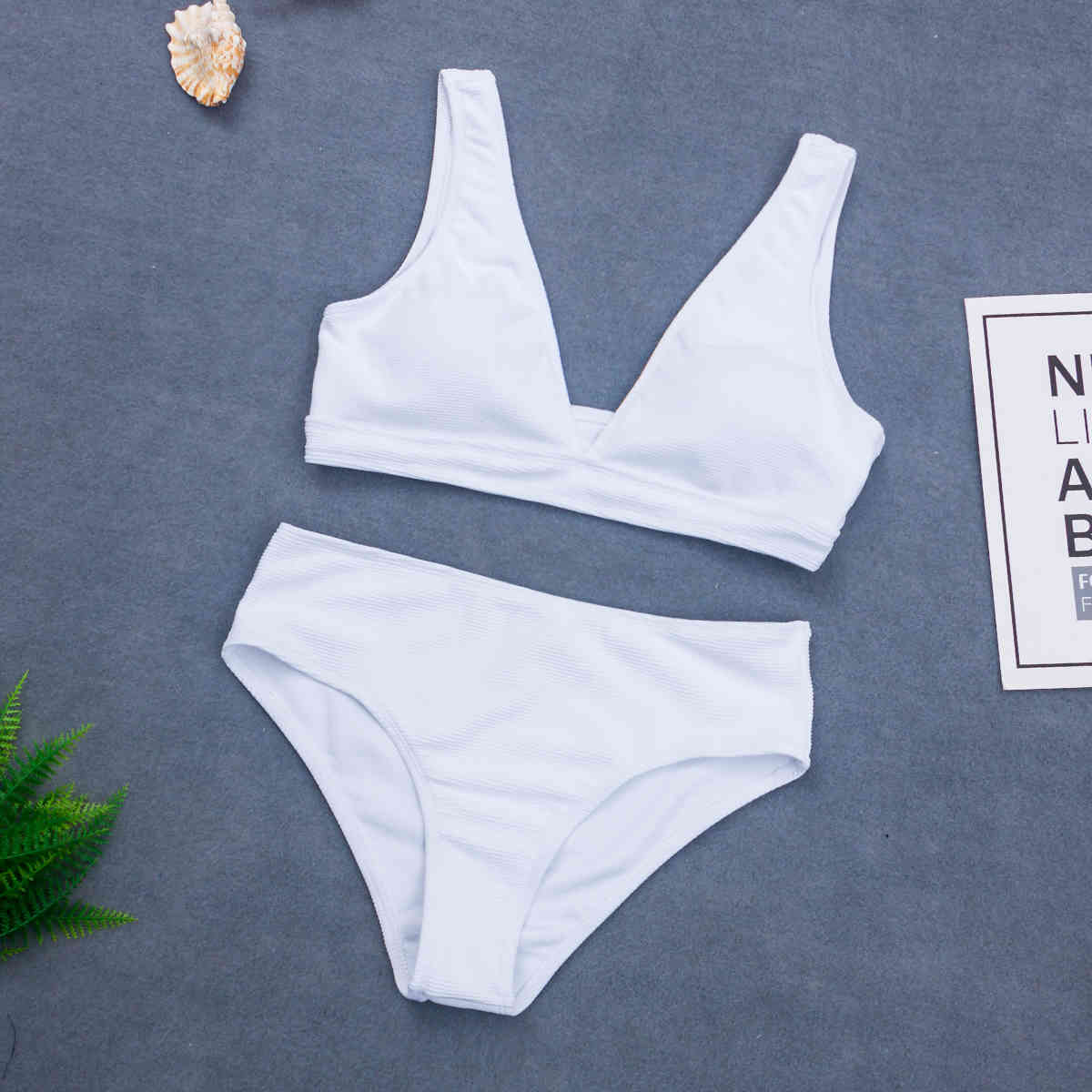 

High Waist Bikini Swimwear Female Wide Band Strapes Plunge Top Bandage Biquini Bathing Suit Women Push Up Swimsuit Summer 210520, Black