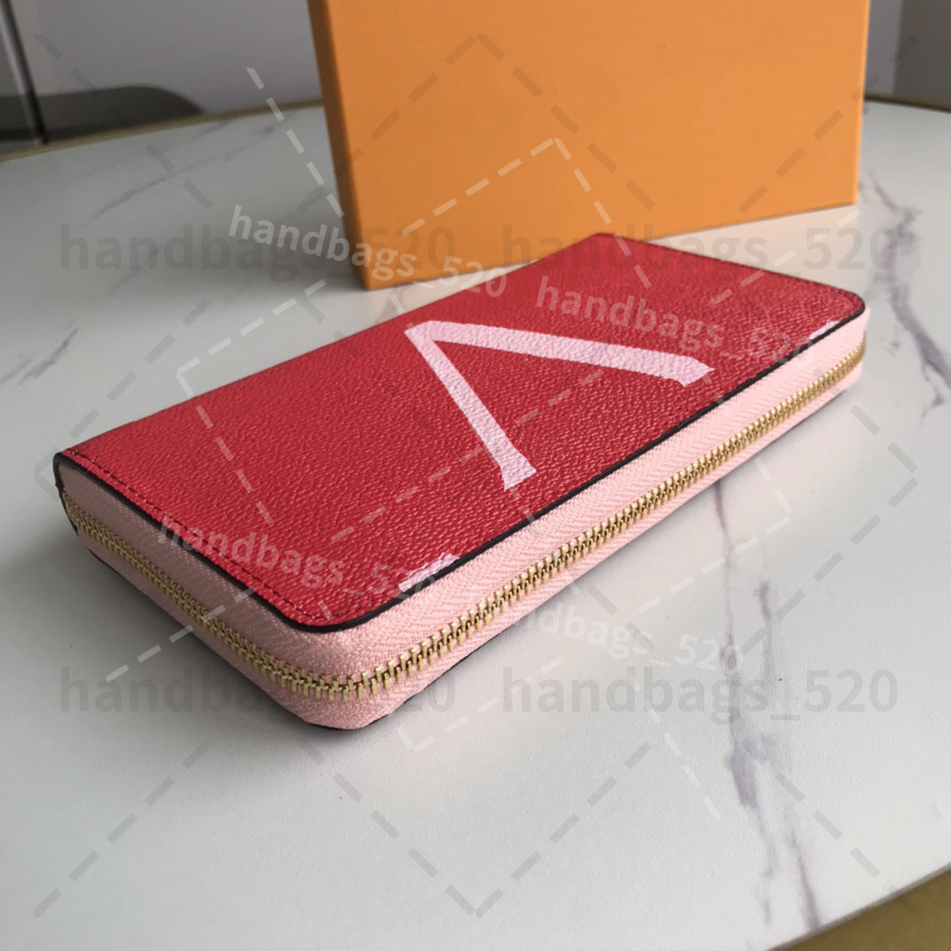 

High Quality luxurys designers wallet Purse Woman Fashion Leather Clutch purses Clemence long wallets Card Holder With Box Dust Bag, Red;black