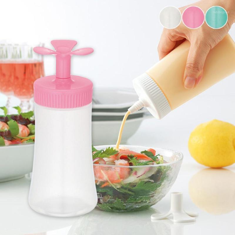 

Flower Cover Oil Bottle Jars For Storage Leak-proof Spice Bottles Plastic Salad Sauce Kitchen Supplies S3