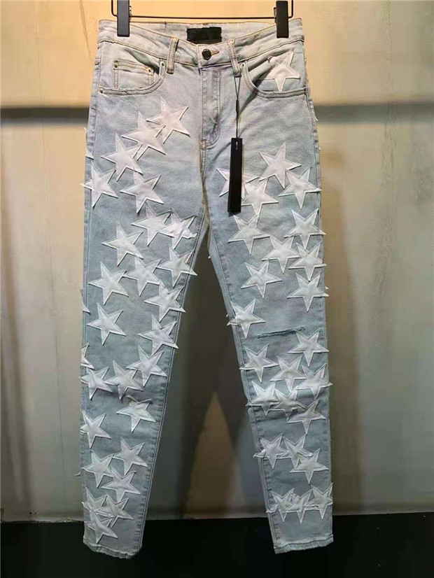 

21SS Mens Jeans Latest Listing Patchwork Pants Classic Applique Fashion Holes Motorcycle Biker Slim-leg Skinny Washed Tear Designer Luxury Jean s W28-W40, Blue