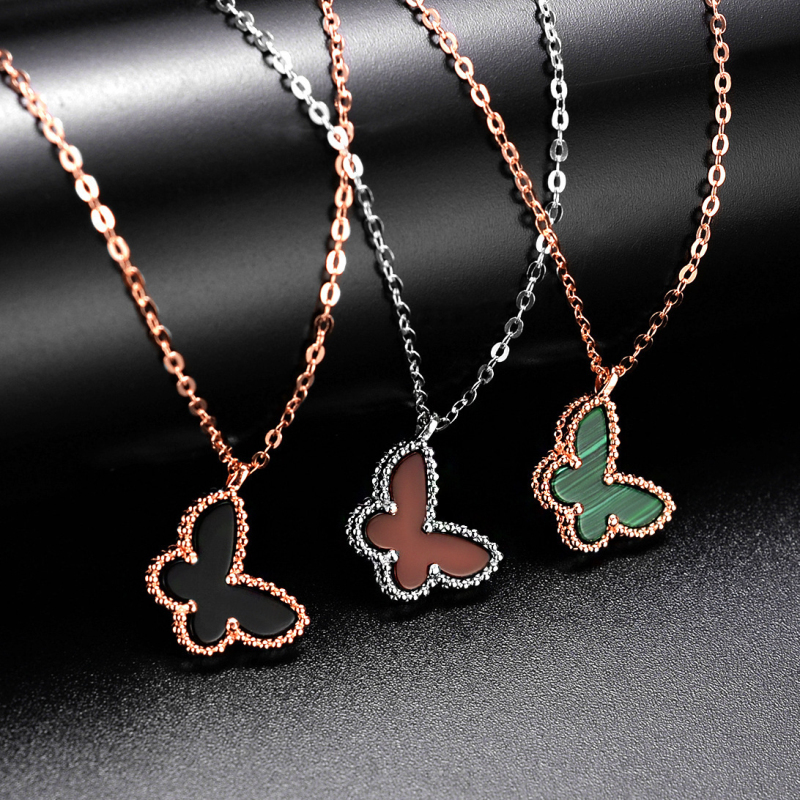 

Women Style Agate Shell Butterfly Pendant Necklace Jewelry for Wholesale