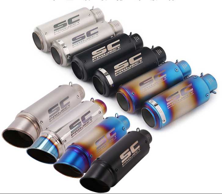 

51mm 60mm Motorcycle Sc Exhaust Pipe Muffler Carbon Fiber Titanium GP-project Escape Moto DB Killer For Aprilia 125 Crf 230 System