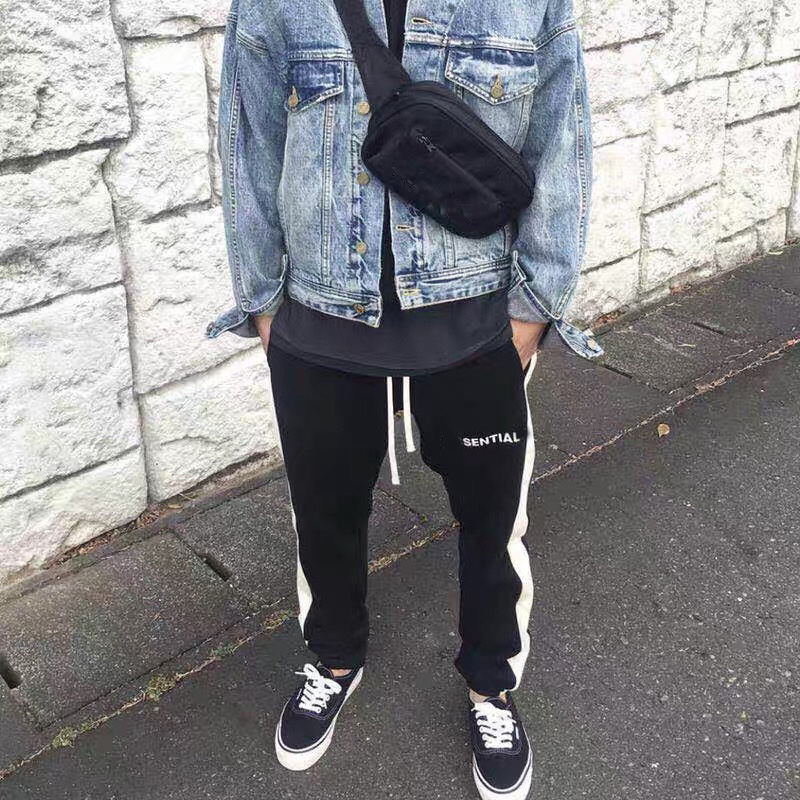 

2021 20sss Autumn Winter Men's Pants Terry Trousers Casual good quality fashion Sweatpants Men Women Pant Joggers J906, Black