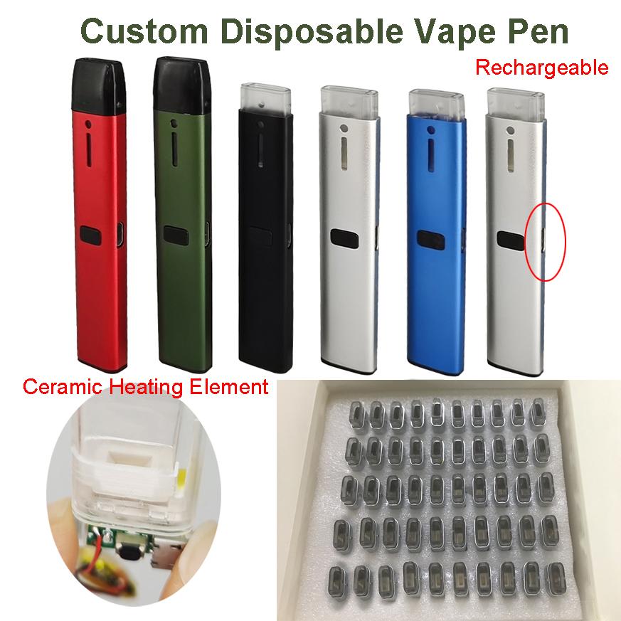 

Disposable E-cigarettes Vape Pen 1.0ml Rechargeable Device Pods Starter Kits Empty Vaporizer Preheat Thick Oil 280mah Battery Vapes Closed Pod System