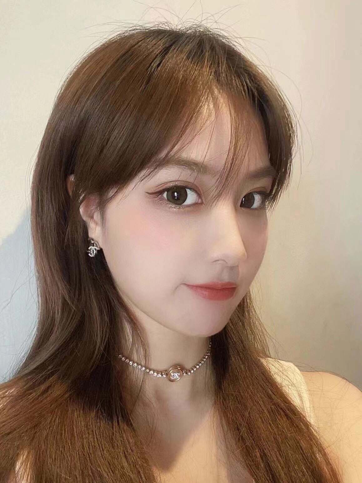 

2021 Top quality stud earring with diamond in two colors plated for women wedding jewelry gift have stamp PS3278