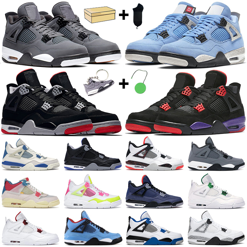 

Mens women basketball shoes 4s jumpman University Blue Fire Red 4 Black Cat Bred White Cement Royalty Metallic Motorsports Noir men sports sneakers, #3
