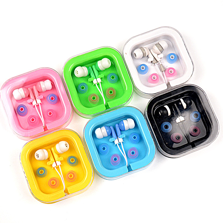 

In-Ear Earbuds Earphones for mobile phone Headphones MP3 MP4 Microphone 3.5mm Audio with retail Package earphone, Mixed color