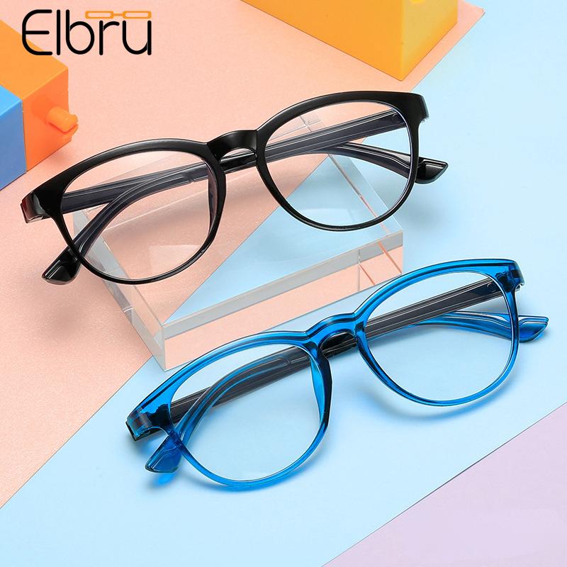

Fashion Sunglasses Frames Elbru Kid Computer Glasses Frame Anti Blue Light Student Plain Children Ultralight Clear Lens Goggles For Boys And