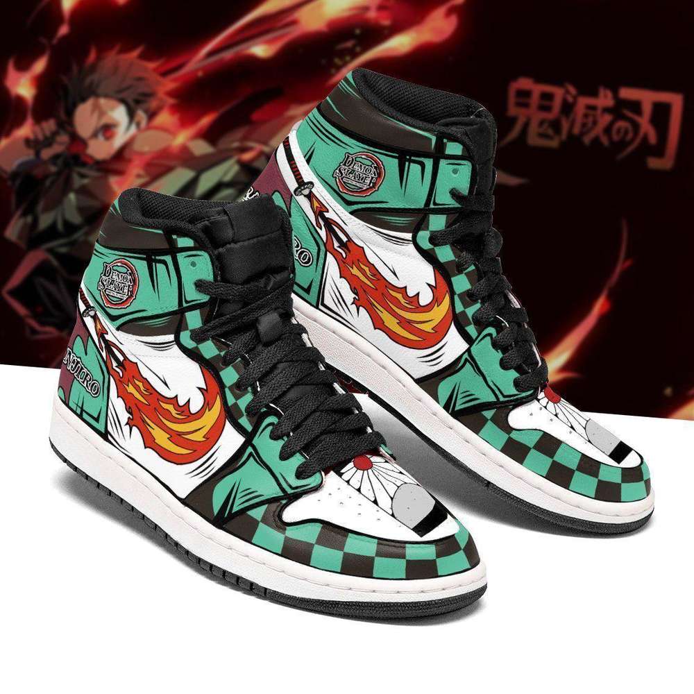 

Tanjiro Sneakers Fire Skill Costume Demon Slayer Anime Sho, Others