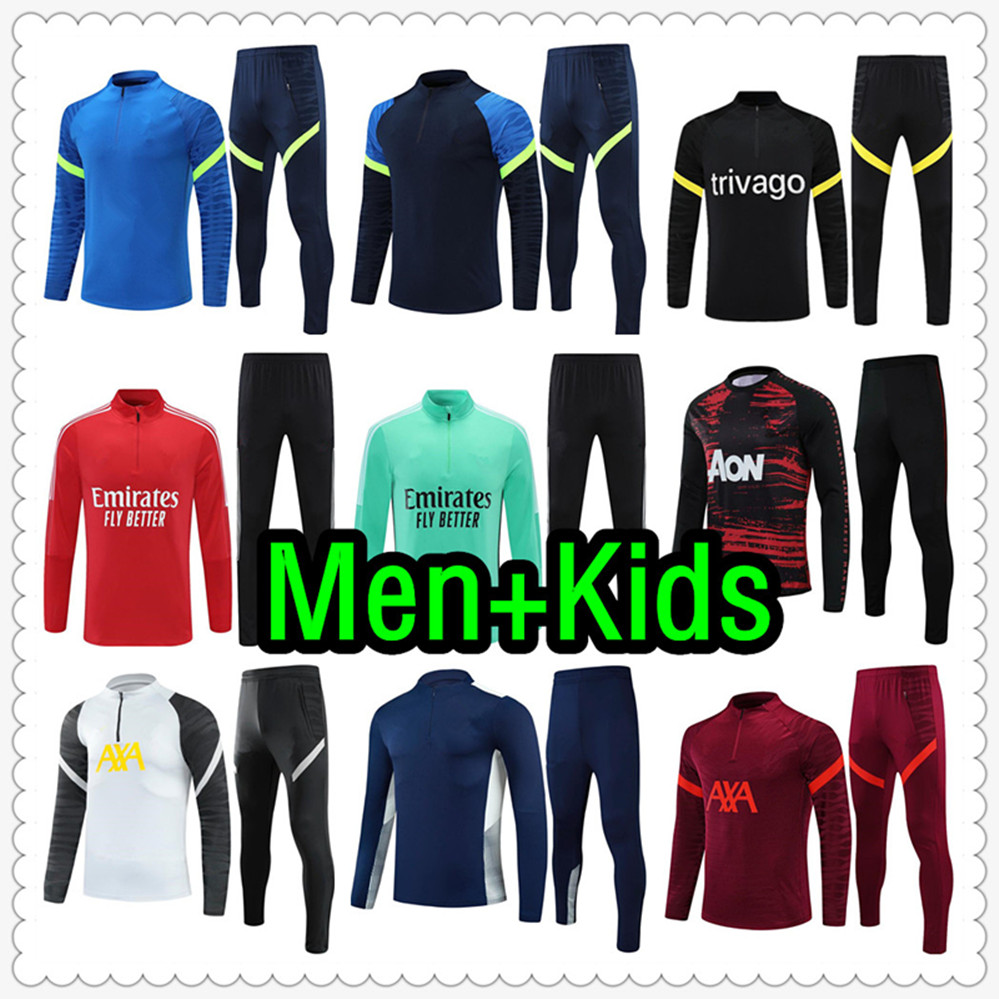 

chandal futbol man and kids survetement foot jerseys 2021 2022 soccer tracksuit mens football jersey training maillot