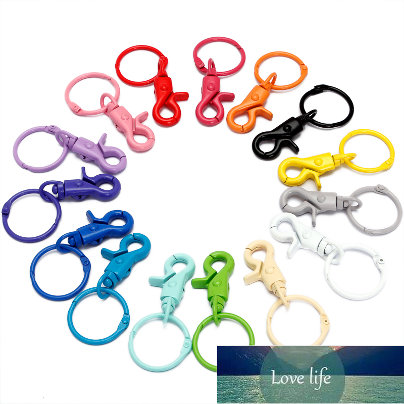 

Fashion 2pc/lot 15 Colors Keychains Lobster Clasps Hooks Key Chain Key Rings for DIY Trinkets Pom Pom Keychain Jewelry Findings Factory price expert design Quality