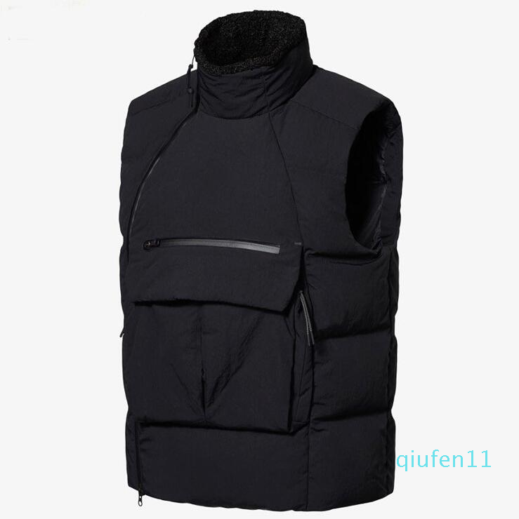 

New Just Mens Down Vest Fashion Vest Winter Jacket Coat with Letters High Quality Outdoor Streetwear Clothing -3XL, Black