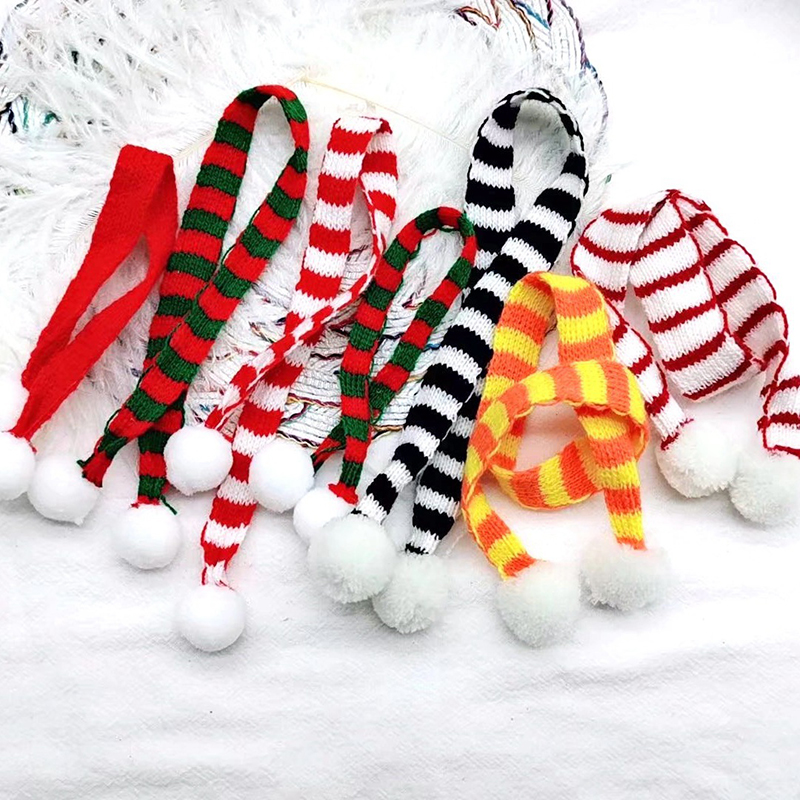 

Xmas Mini Scarf Decor Doll Clothes Accessory Miniature Cute Christmas Party Ornament Beverages Red Wine Bottle Cocktail Cup Decoration Pet Scarfs JY0747