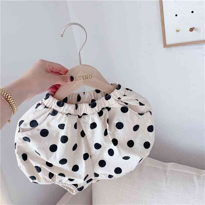 

Korean dot washed cotton shorts for girls casual all-match 210708, Beige