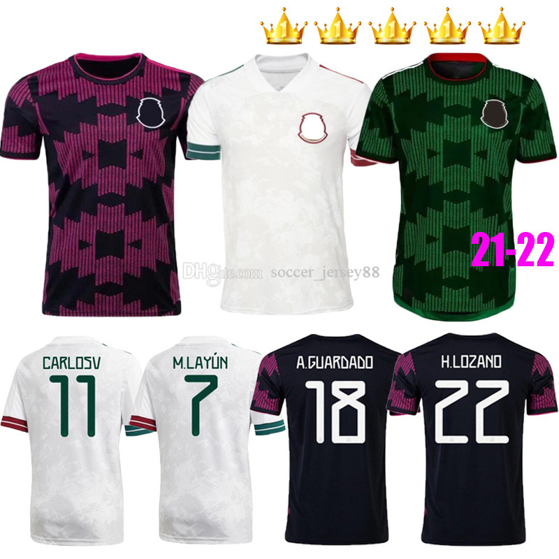 

Mexico soccer jerseys Copa america Camisetas 20 21 22 CHICHARITO LOZANO DOS SANTOS H.LOZANO RAUL MORENO ALVAREZ GUARDADO 2021-22 2021 football shirts Men Kids sets kit, 21-22 kids away kit