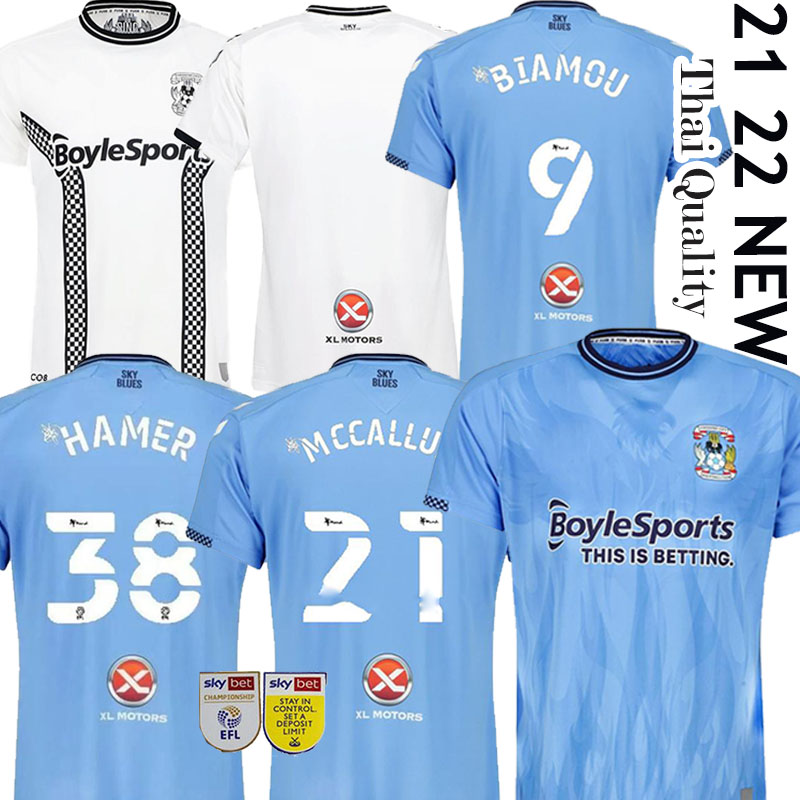 

21/22 Coventry City Soccer Jerseys OSTIGARD JOBELLO WALKER McCallum DA COSTA HAMER 2021 2022 Home Blue football shirt JOENS biamou uniforms, Kaowenchui 21-22 home