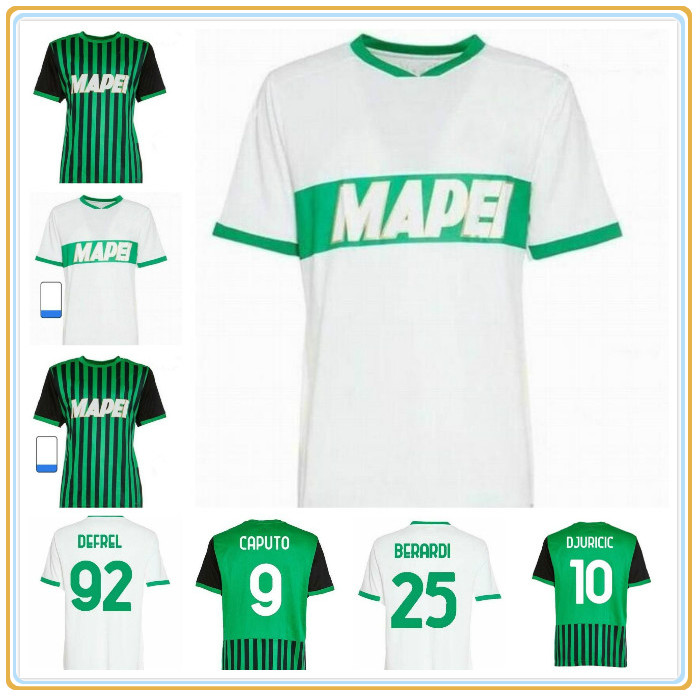 

2021 2022 Sassuolo Calcio Soccer Jerseys home away Chiriches Djuricic Locatelli Berardi Boga CAPUTO Defrel 20 21 22 football shirt S-4XL, Ivory