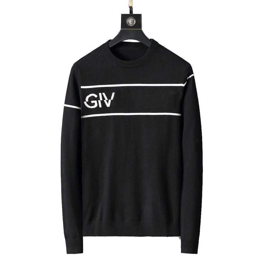 

new Men's sweaters letter embroidery knitted sweater winter sweatshirt round neck long sleeve female design, White;black