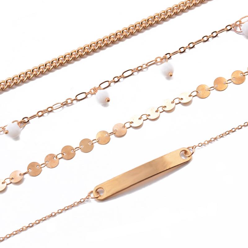 

Charm Bracelets DIEZI Bohemia Vintage Beach White Pearl Bracelet Sets For Women Gold Metal Chain Beads Jewelry Gifts