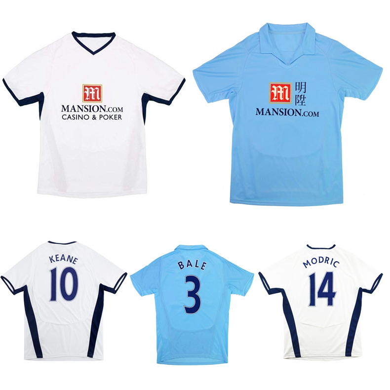 

2008 2009 BALE Modric Pavlyuchenko Bent retro soccer jersey 08 09 Lennon Keane Woodgate Defoe vintage classic football shirt, Home epl jersey