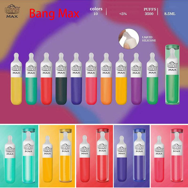 

Original Newest Bang Max Disposable E-Cigarettes 3500 Puffs 8.0ml Capacity 10 Colors Available Liquid Silicone With Gift Box VS XXL Puff Bar Plus air bar max
