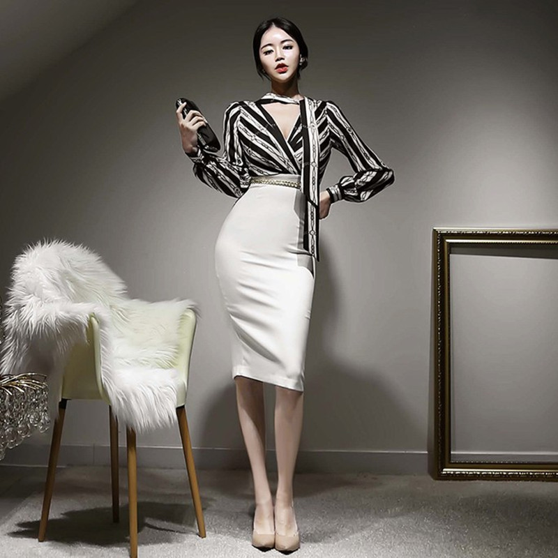 

ZAWFL summer Women fashion party Dress ladies Sexy office work dresses Celebrities Package hip Printed shirt dress 210525, Picture color