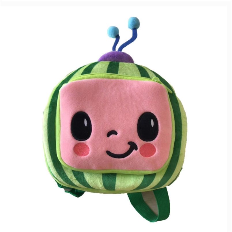 

20*21cm Cocomellon Jj Boys Cartoon Cute Plush Backpack Children's Baby Schoolbag Watermelon Mini Girls Shoulders Bags Packet For kids Totes G61EXPY