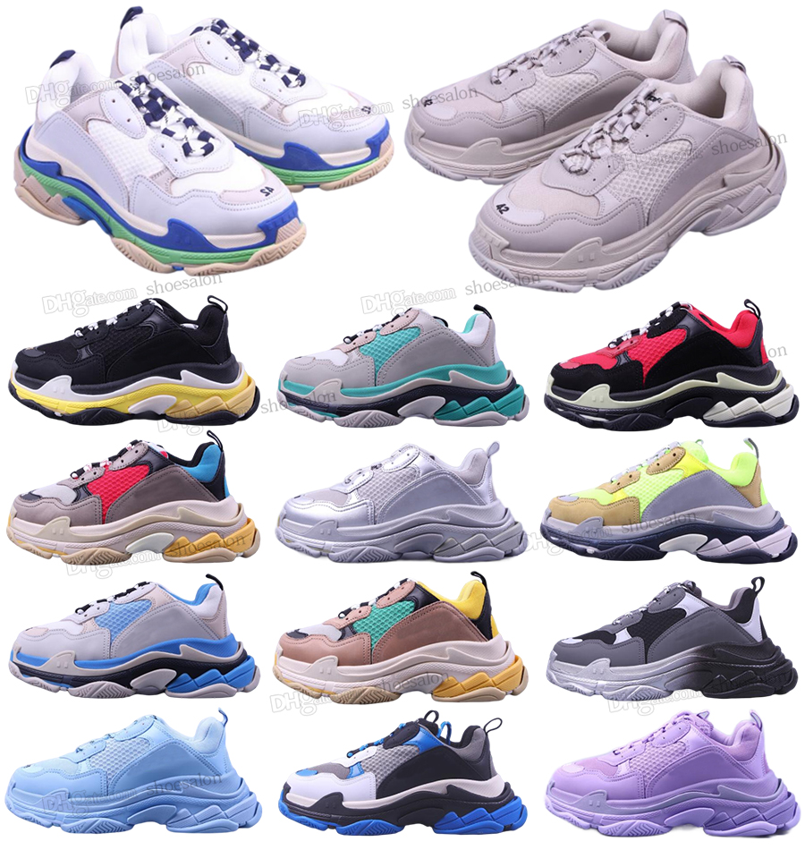 

2021 Designer Triple S 17FW old Dad Casual Shoes Clear Bubble Midsole Men Women Trainers Black White Triple-S Platform Sneakers Increasing mens sports, Shoesalon