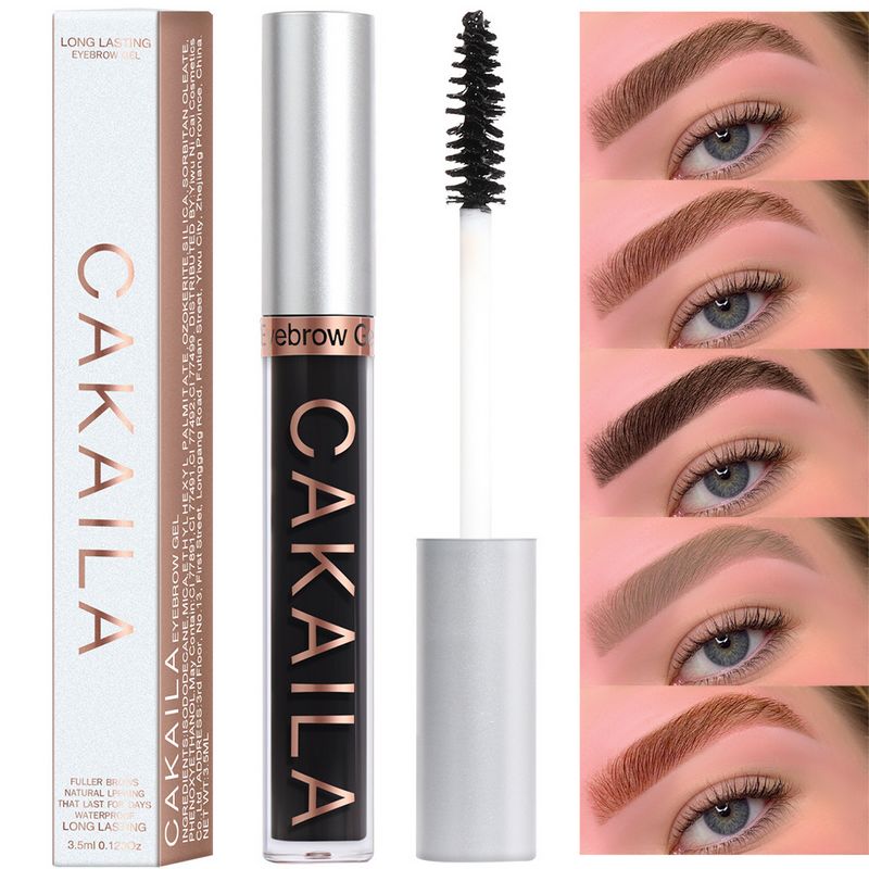 

CAKAILA 3.5ml(0.123Oz) Eyebrow Enhancers Cream Double-headed Brush Long-lasting Waterproof Sweat-proof Natural Eye Brow Pen, As shown