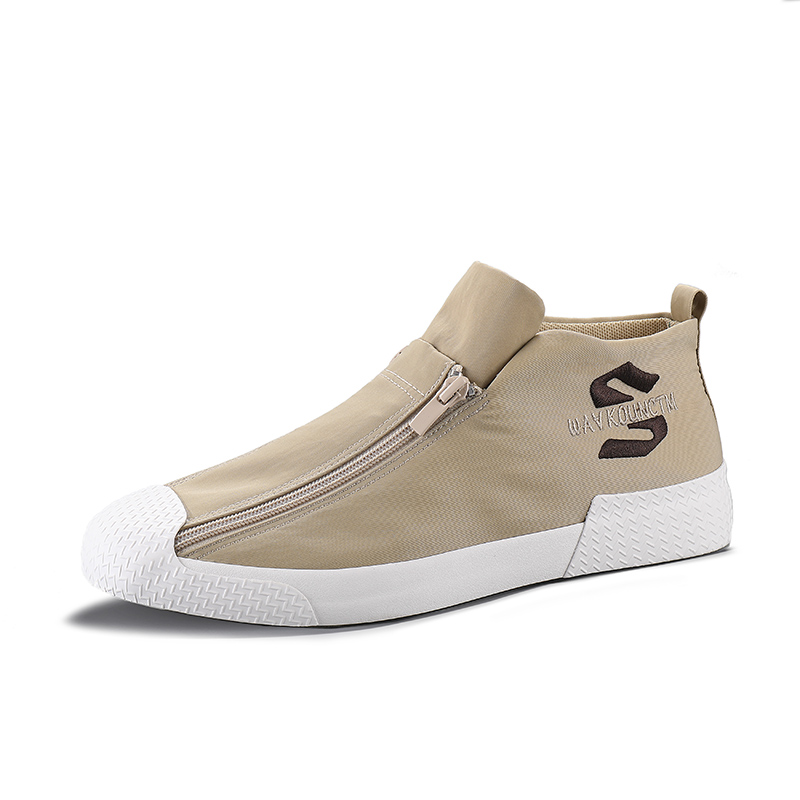 

#2021051818 men Casual shoes SAll-match student white Leather shoe man flat runner sneakers outdoor flats eu39-44, Black