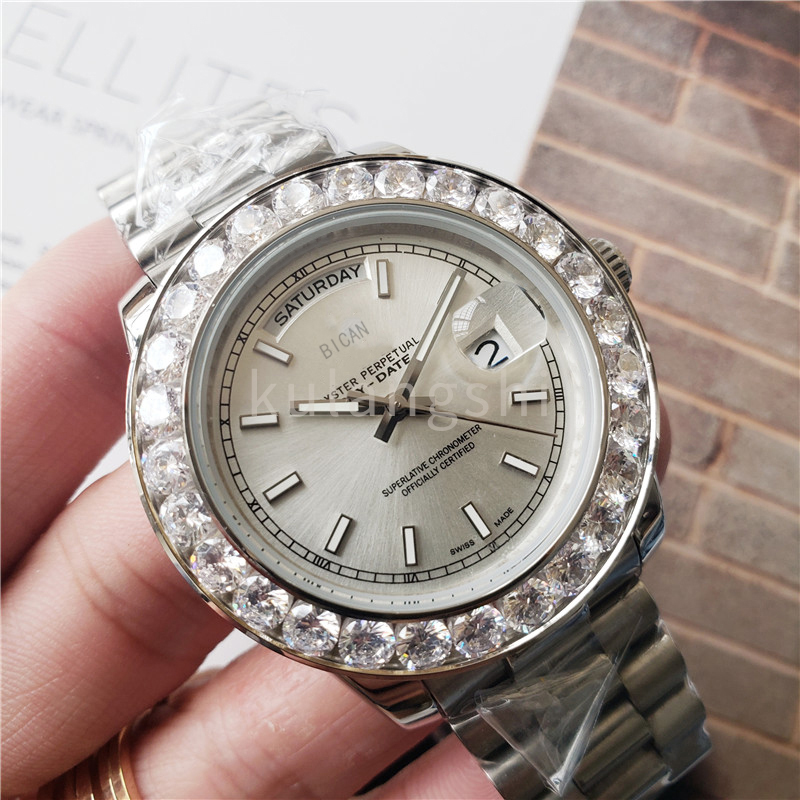 

mens fully automatic mechanical watch stainless steel 40mm diameter calendar watches folding buckle sapphire glass Master designer classic Wristwatch, Box(without watch)