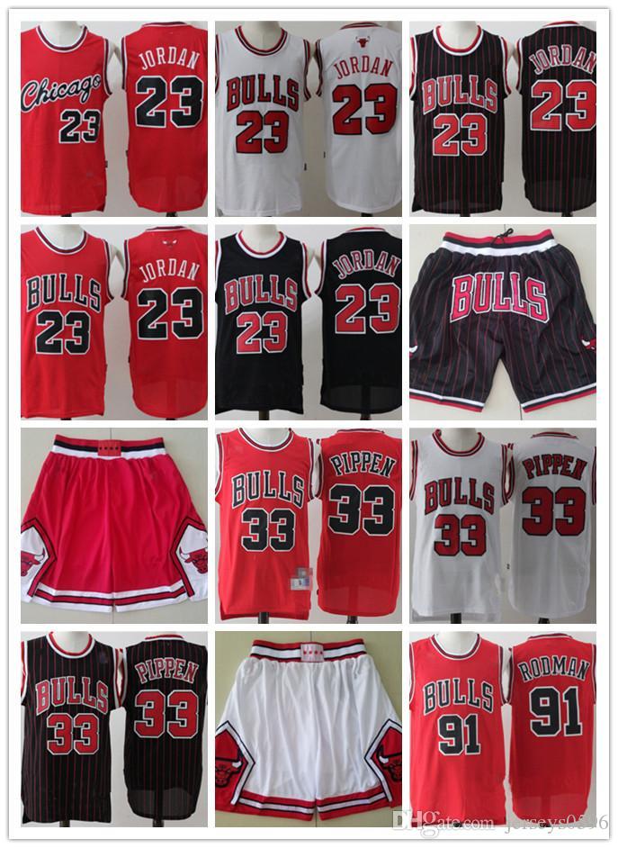 

Retro Mens ChicagoBullsJersey 23 michael MJ 33 ScottiePippen 91 DennisRodman Basketball Shorts Basketball Jerseys re, Color