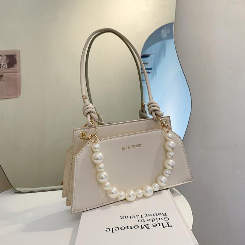 

Womens Hand New Arrival 2021 Trendy Pearl Chain Exquisite Shoulder Messenger Korean Tote Bag Ladies Bags Handbag
